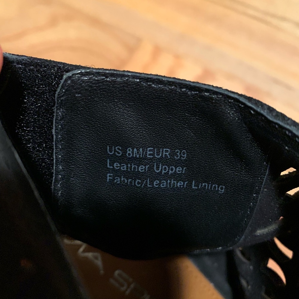 Via Spiga Leather Cutout Wedges - Picture 3 of 5